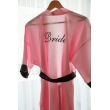 BRIDE TEAM İŞLEMELİ PUDRA-SİYAH SATEN NEDİME SABAHLIK