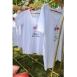 Bride's Drinking Team Baskılı Flamingo Detaylı Nedime Tişort