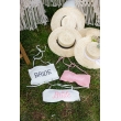 Bride Nakış İşleme Detaylı Beyaz Bikini Üstü