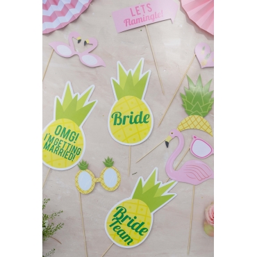 ALOHA TEMALI BEKARLIĞA VEDA PARTİSİ EL PANKARTI SET