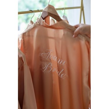 BRIDESMAID DÜZ RENK SATEN ZÜMRÜT YEŞİLİ NEDİME SABAHLIK