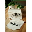 BETTER & TOGETHER BASKILI SOPA EKLEMELİ BEZ BAYRAK
