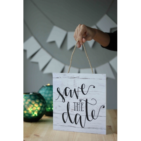 SAVE THE DATE BASKILI HALAT İPLİ LEVHA