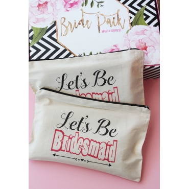 LETS BE BRIDESMAID BASKILI BEZ MAKYAJ ÇANTASI