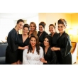 BRIDESMAID DÜZ RENK SİYAH SATEN NEDİME SABAHLIK