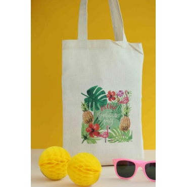 ALOHA DETAYLI BACHELORETTE PARTY BASKILI BEZ ÇANTA