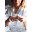 OTRİŞ UYGULAMALI GRİ BRIDE İŞLEMELİ SATEN GELİN SABAHLIK