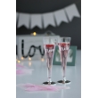 BRIDE-GROOM BASKILI İNCE ŞAMPANYA KADEH TAKIMI