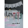 BRIDE-GROOM BASKILI İNCE ŞAMPANYA KADEH TAKIMI