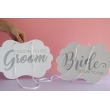 SOON TO BE BRIDE-GROOM BASKILI İPLİ KARTON LEVHA TAKIMI