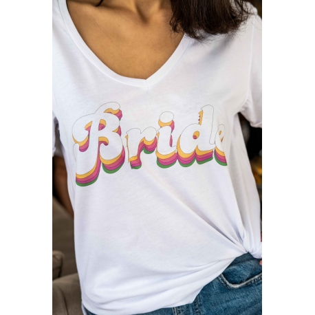 RETRO BRIDE BASKILI GELİN TİŞORT