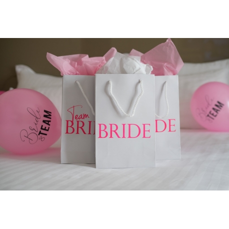BRIDE BASKILI HEDİYELİK KARTON ÇANTA