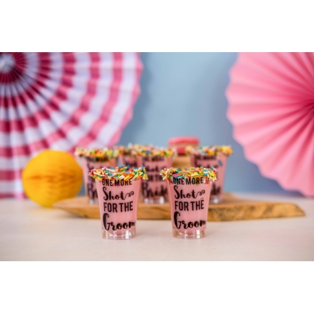 6'LI BRIDE- GROOM BASKILI MİKA SHOT BARDAK TAKIMI